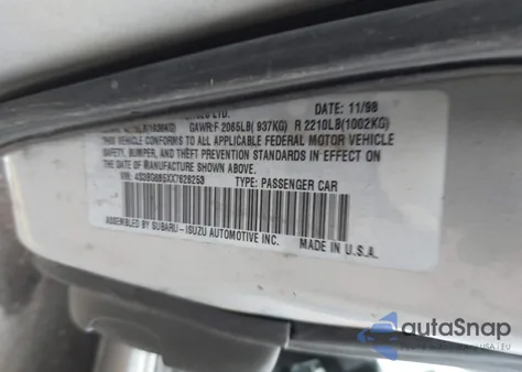 1999 Subaru Legacy 30Th Ann. Outback Ltd./Outback z USA, uszkodzony, nr VIN 4S3BG685XX7628253